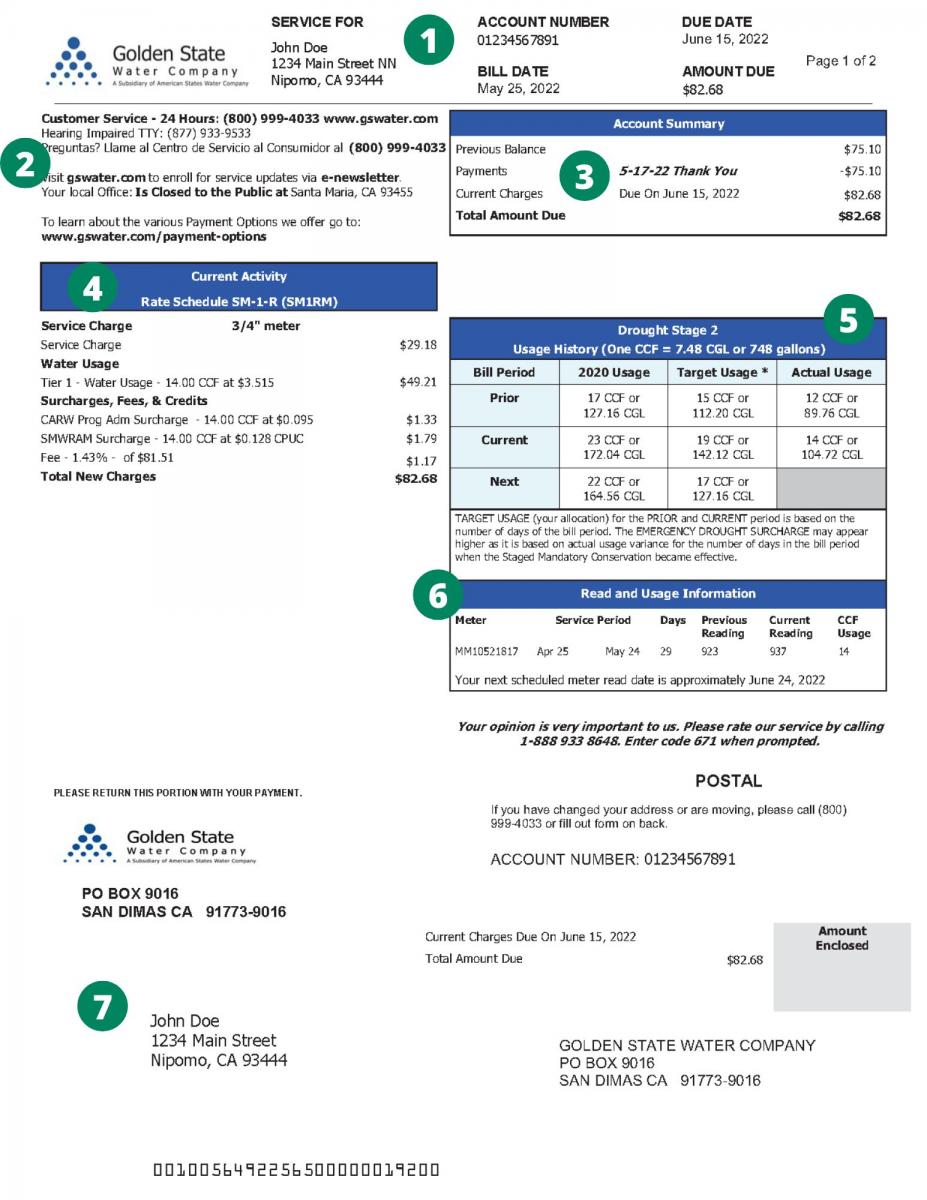 Understanding Your Bill - Golden State Water Company