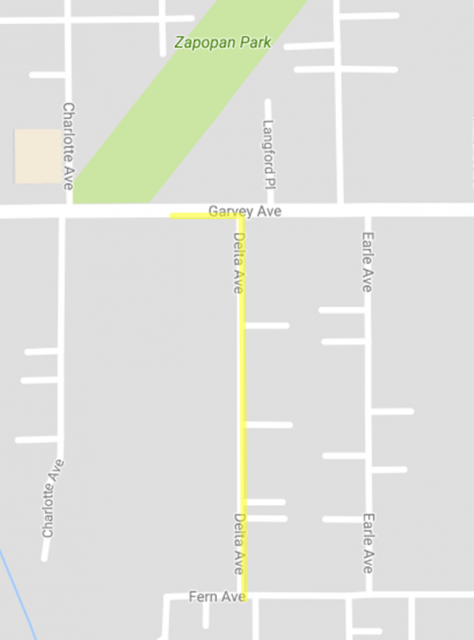 outline of Garvey Avenue Project