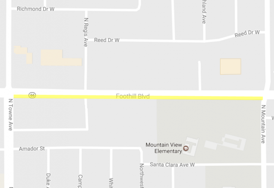 outline of Foothill Boulevard Project