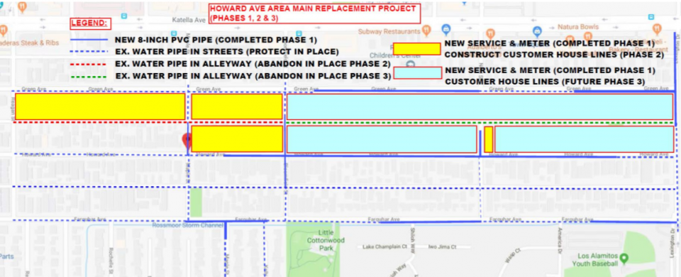 outline of Howard Avenue Project